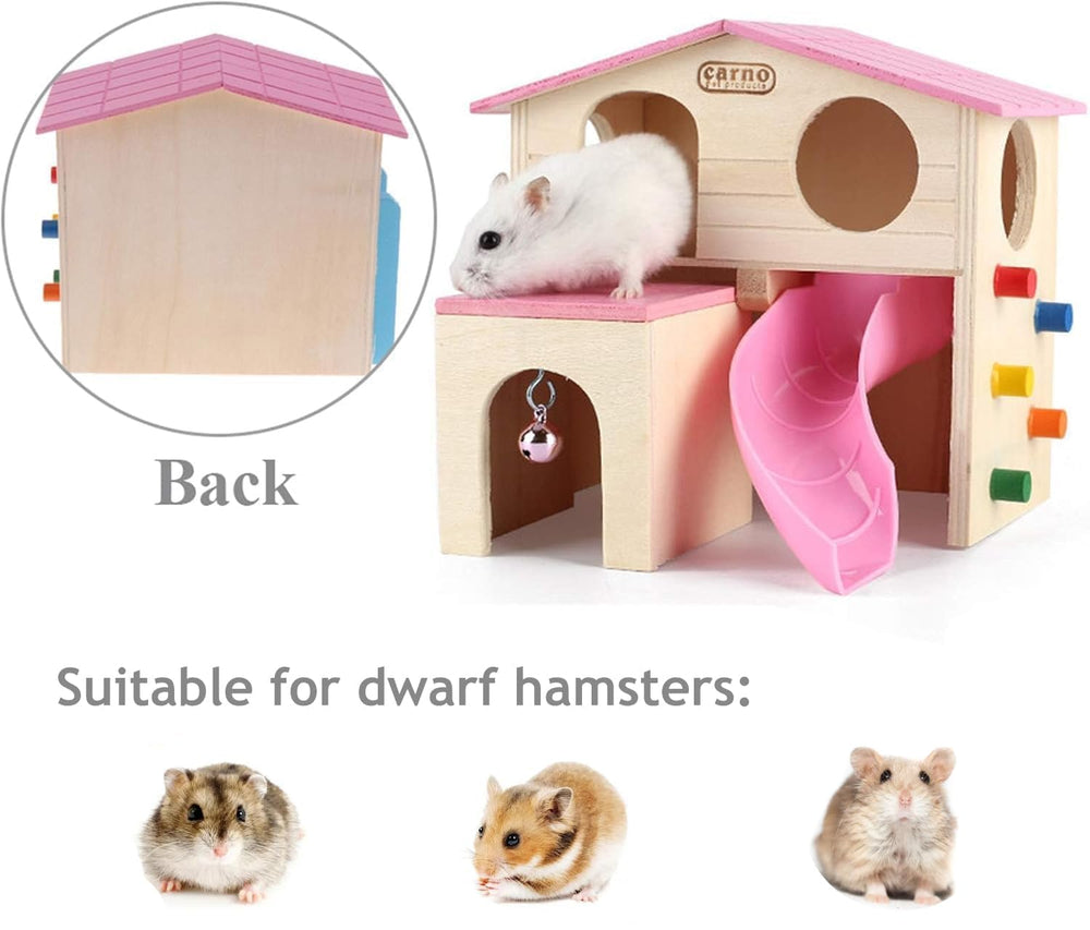 Kathson hamster house pink round window invites peek-and-play moments.