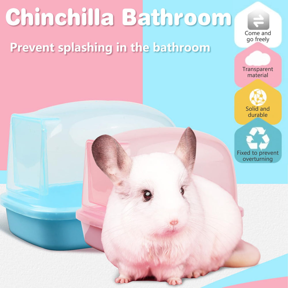Kathson hamster sand bath in compact pink design suitable for small spaces.