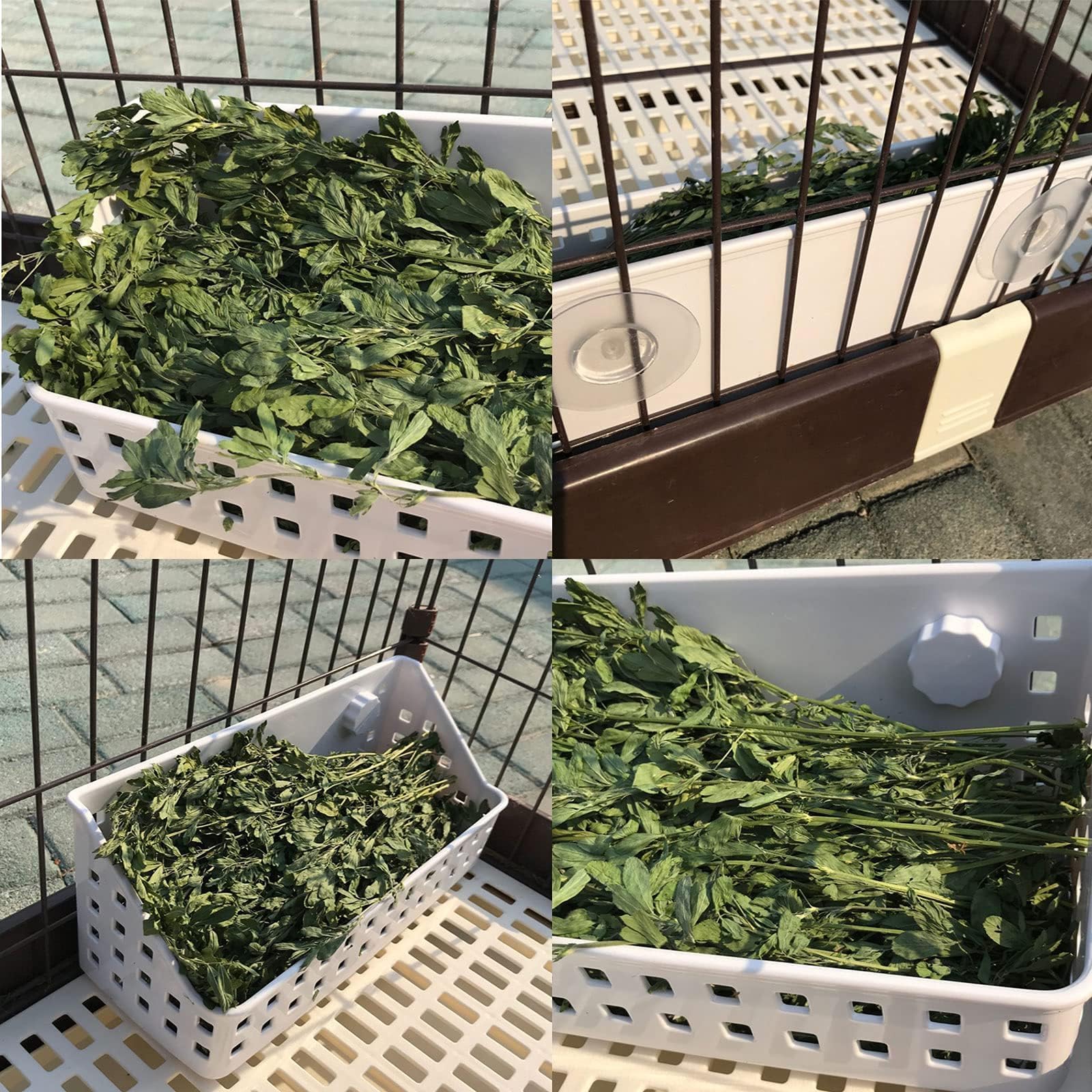 Kathson plastic hay basket is durable and easy to clean.
