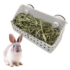 Kathson hay feeder wall-mount keeps hay off the cage floor for cleaner feeding.