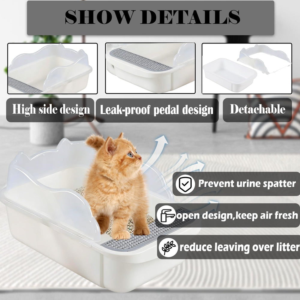 Kathson kitten litter pan includes sifting scoop for quick cleanup