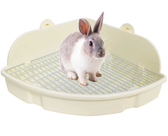 Kathson large rabbit litter box back view for tidy, space-saving corner placement