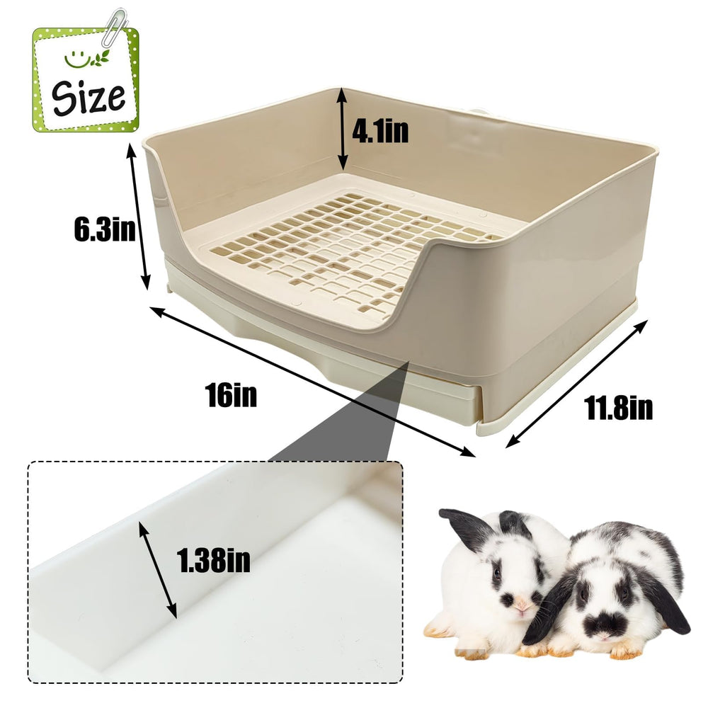 Kathson large rabbit litter box trainer with drawer front view showing convenient waste removal.