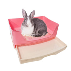 KATHSON large rabbit litter box trainer with roomy interior for easy potty training.
