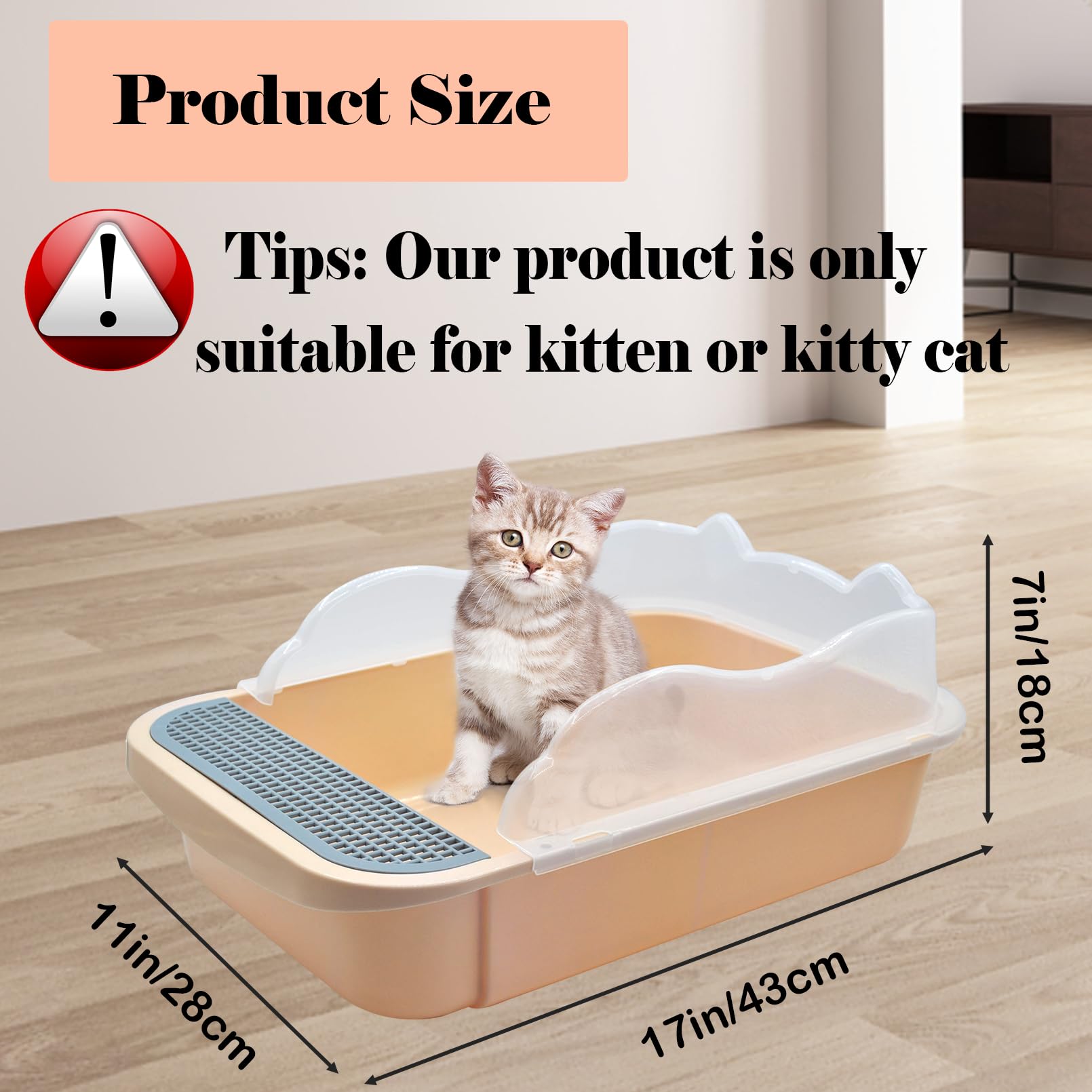 Kathson litter box includes a convenient scoop for quick tidying.