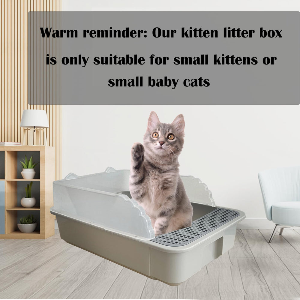 Kathson low-entrance design litter pan for easy kitten entry.