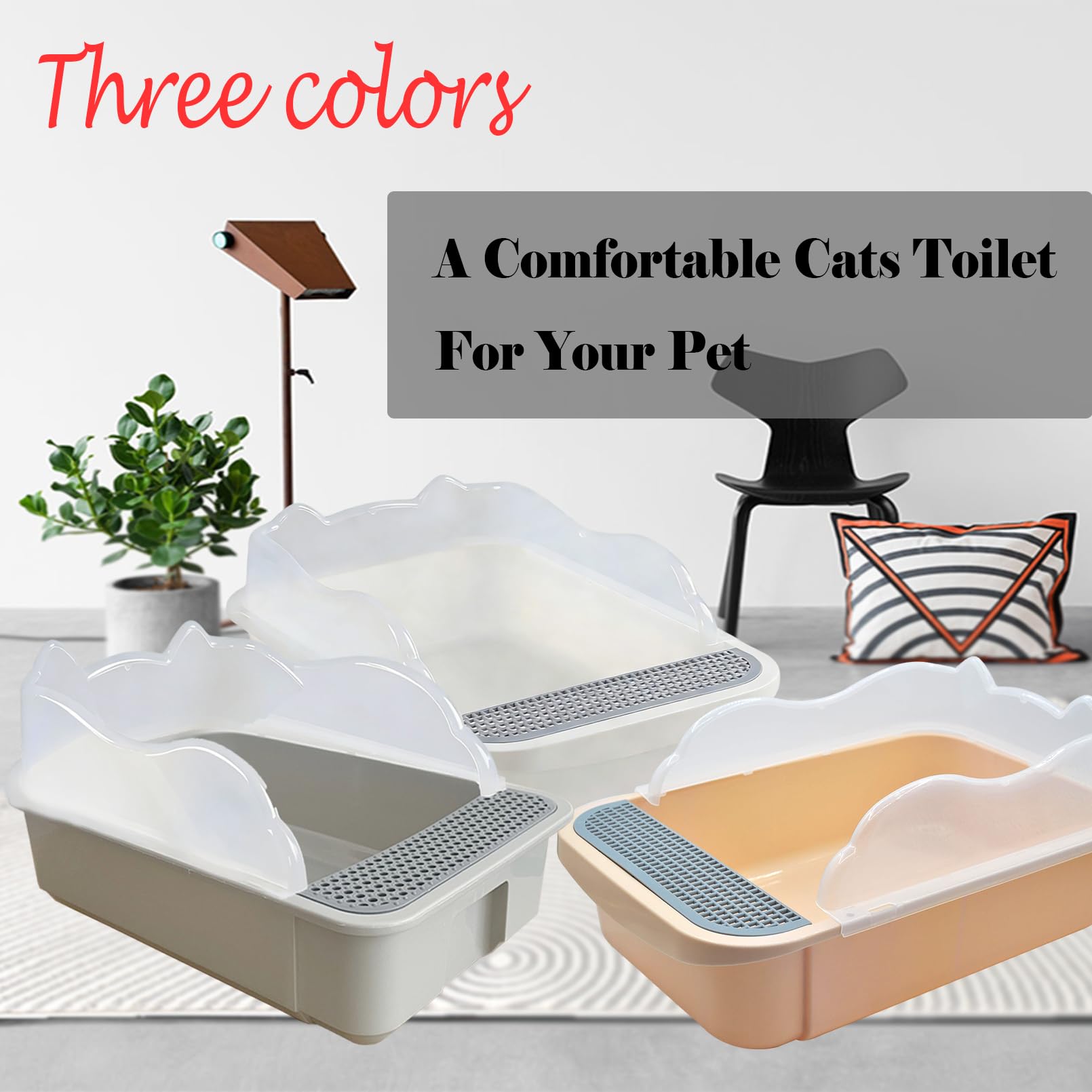 Kathson low entry kitten box eases access for small cats