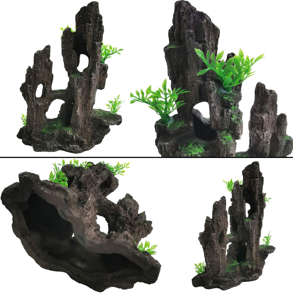 kathson moss-adorned ornament provides swimming shelter and enriching hiding places