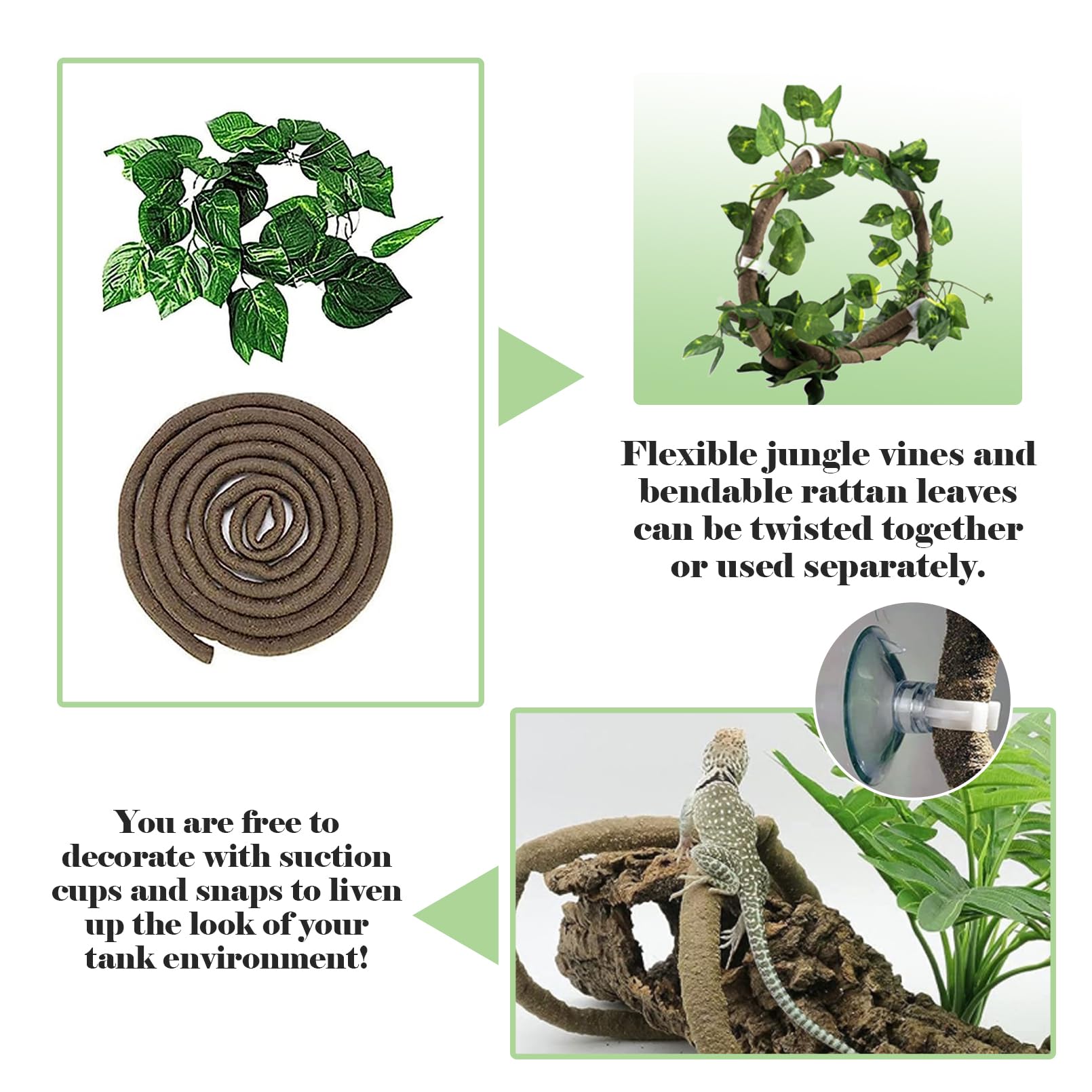 Kathson multi-pet friendly reptile decor supports various species