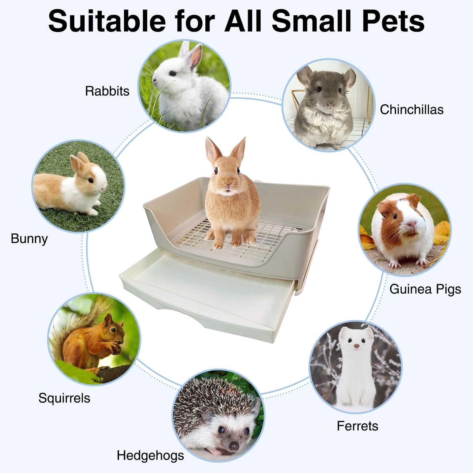 Kathson odor-resistant plastic litter box helps keep the enclosure cleaner.