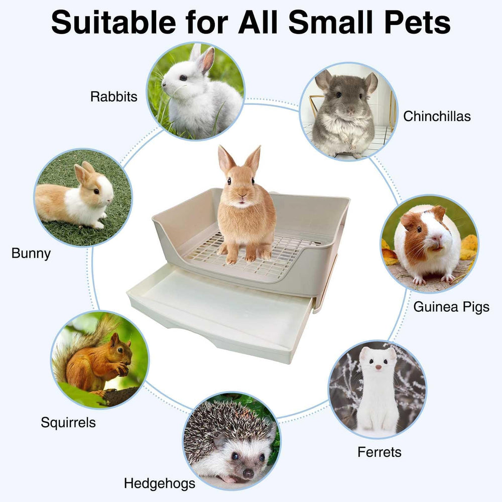 Kathson odor-resistant plastic litter box helps keep the enclosure cleaner.