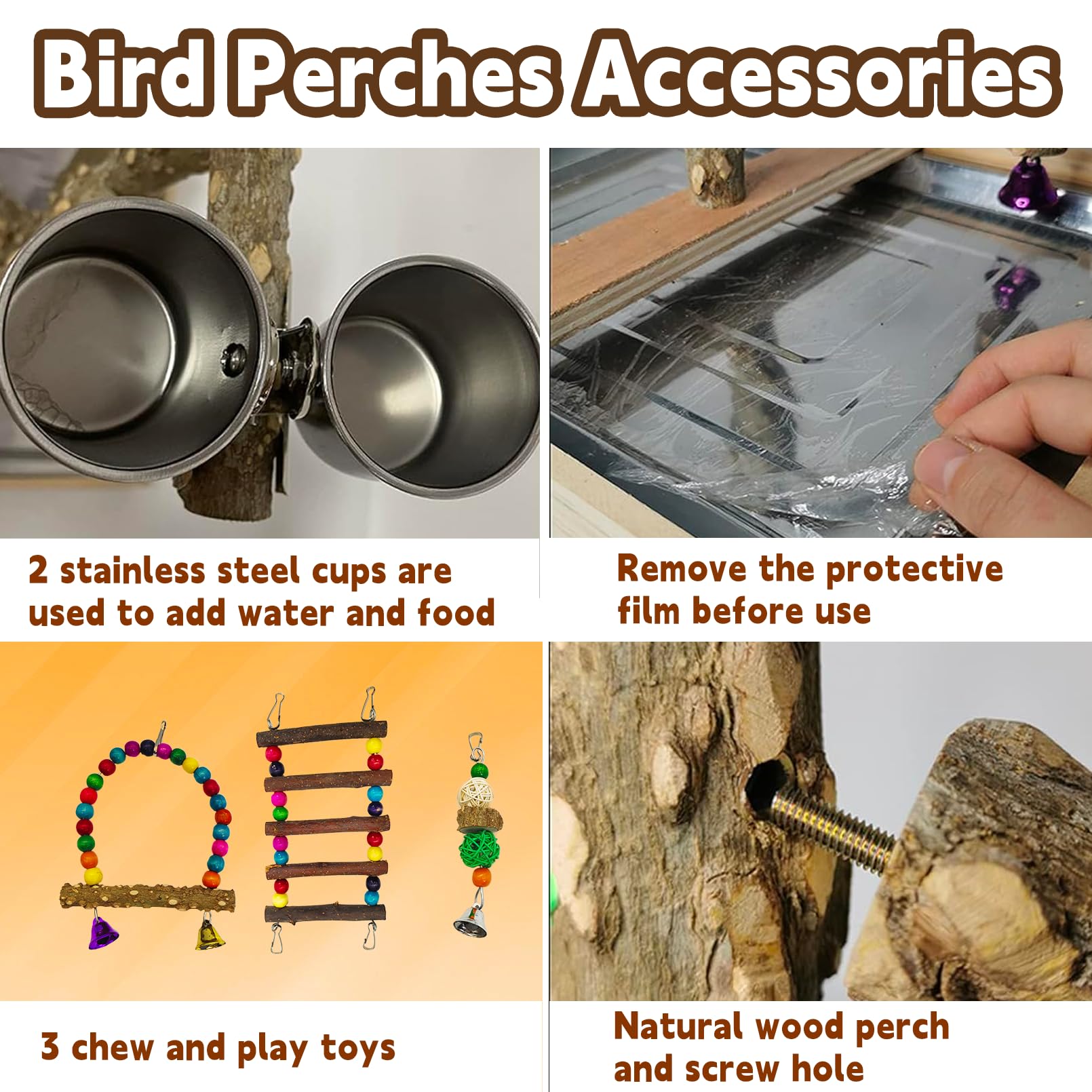 Kathson Parrot Play Stand ships with a screwdriver for simple assembly.