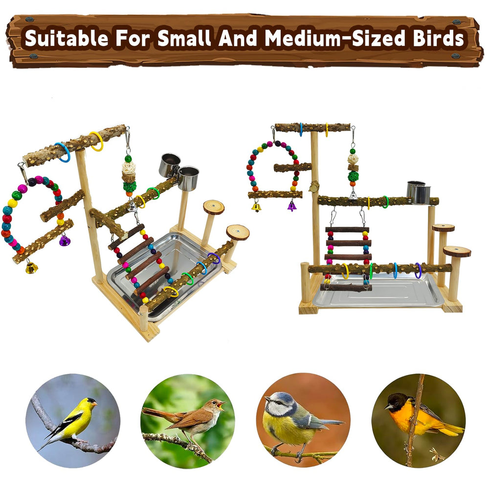 Kathson Parrot Play Stand designed for desk or office use to encourage interaction.