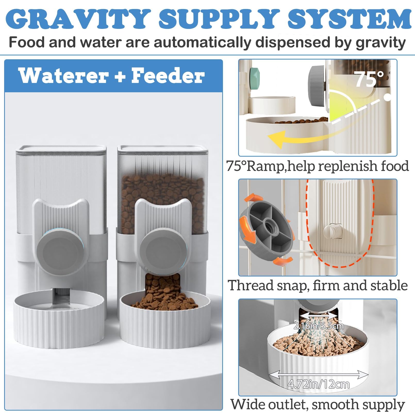 Close-up of Kathson feeder components for easy cleaning