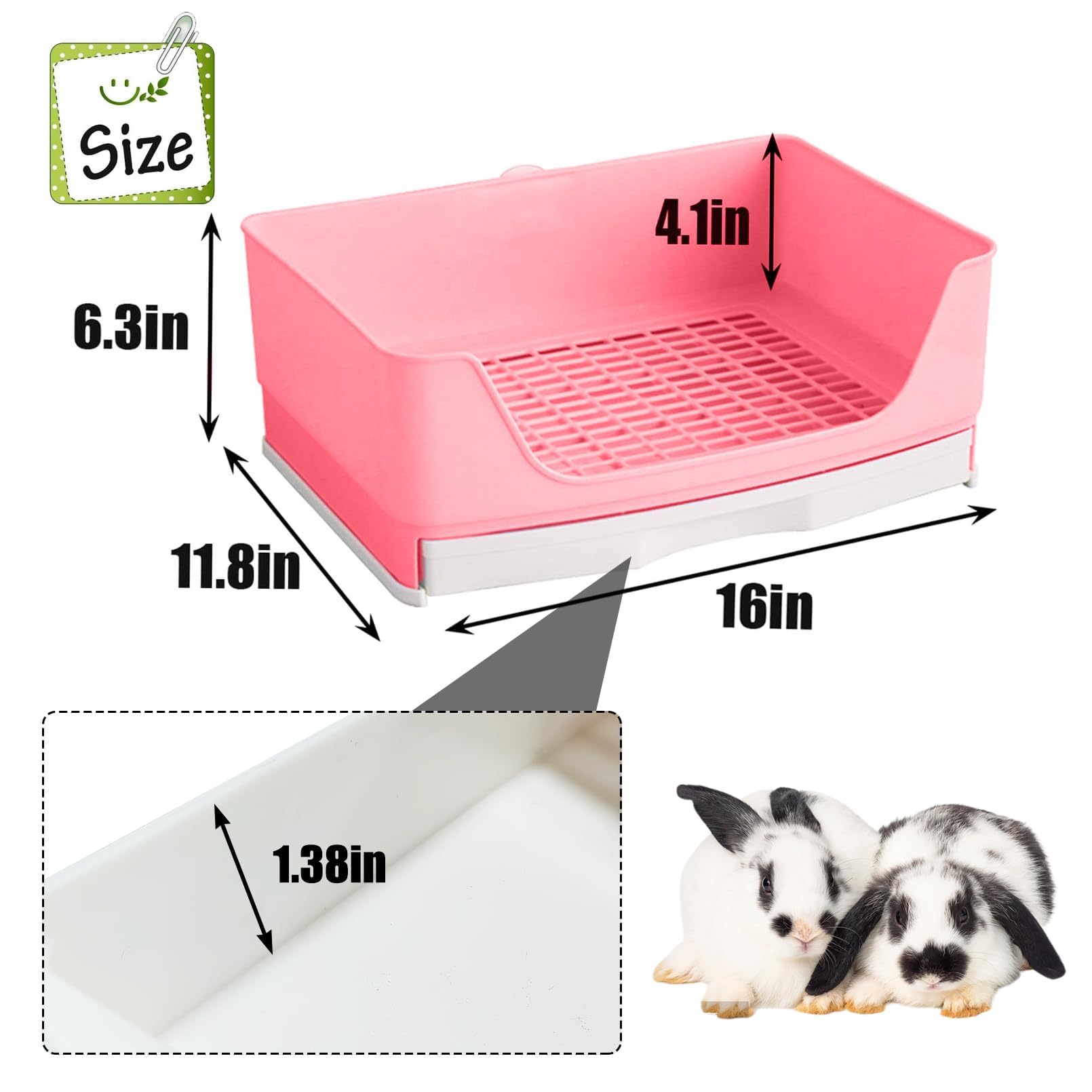 KATHSON rabbit litter box drawer feature simplifies cleaning and waste removal.