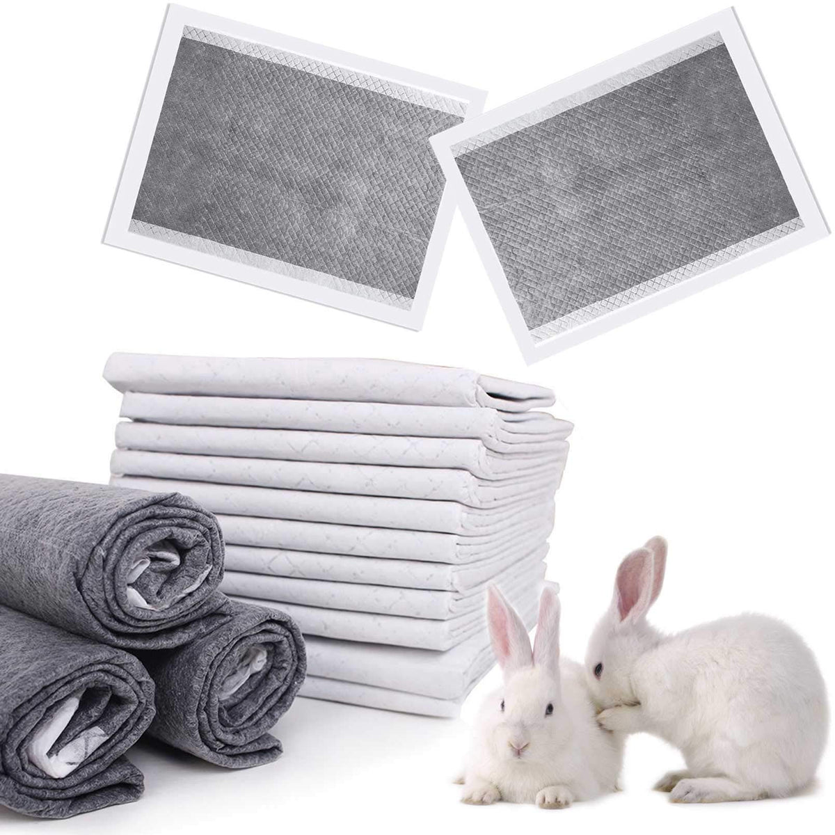 KATHSON rabbit pads close-up of absorbent core keeping the surface dry.