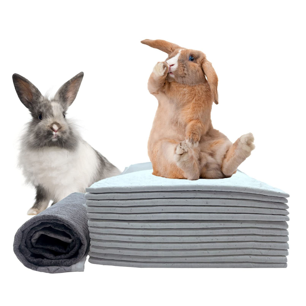 Kathson rabbit pee pads pack shows 100 pieces for ongoing training and easy storage.