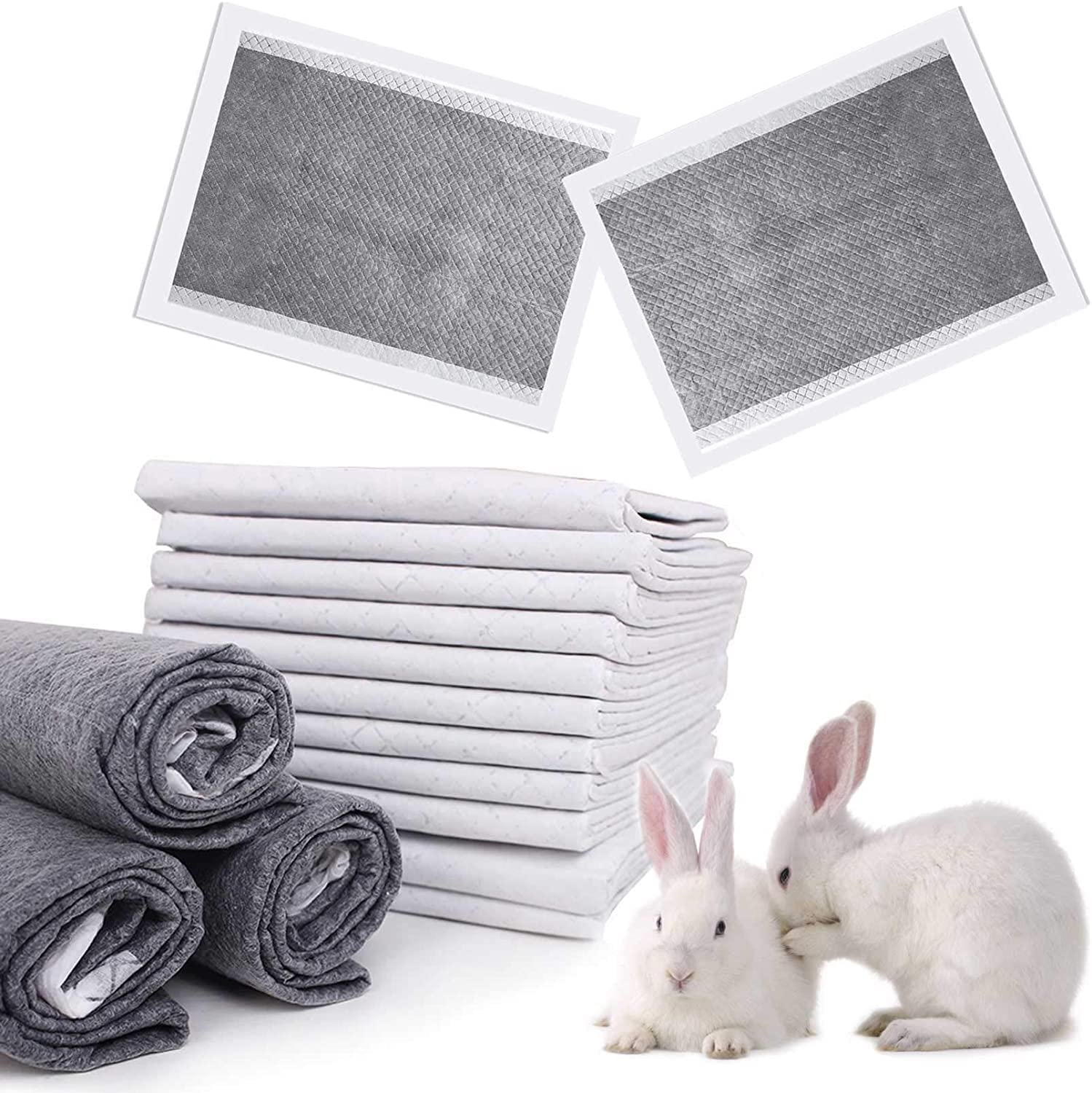 kathson rabbit pee pads 100pcs with absorbent surface and odor control