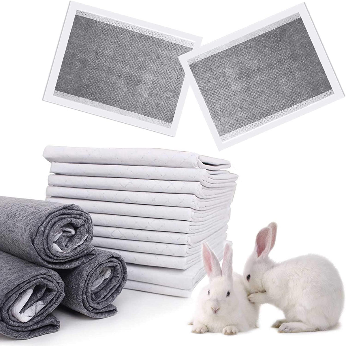 kathson rabbit pee pads 100pcs with absorbent surface and odor control