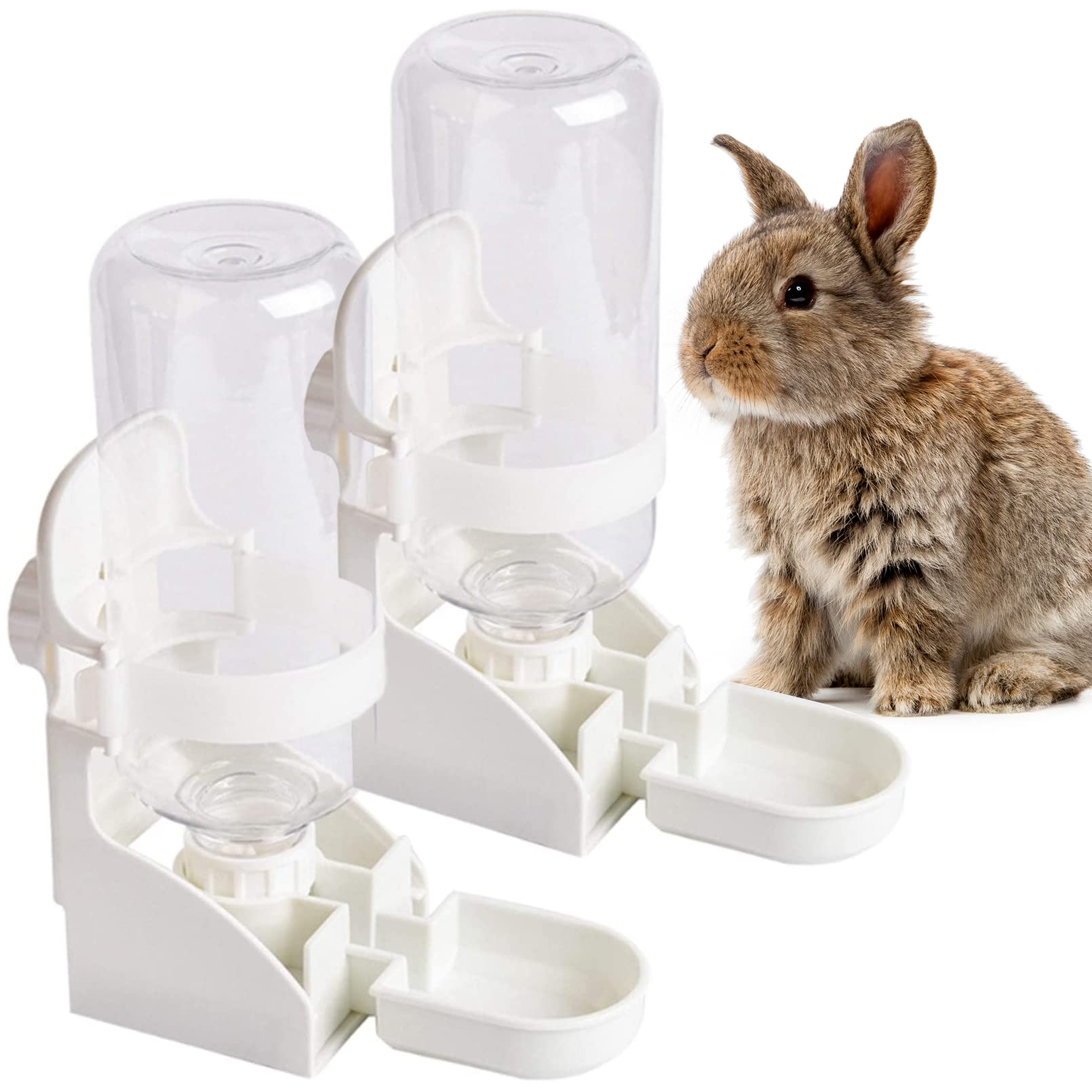 Kathson rabbit water bottle outside cage with mess-free hydration on the go.