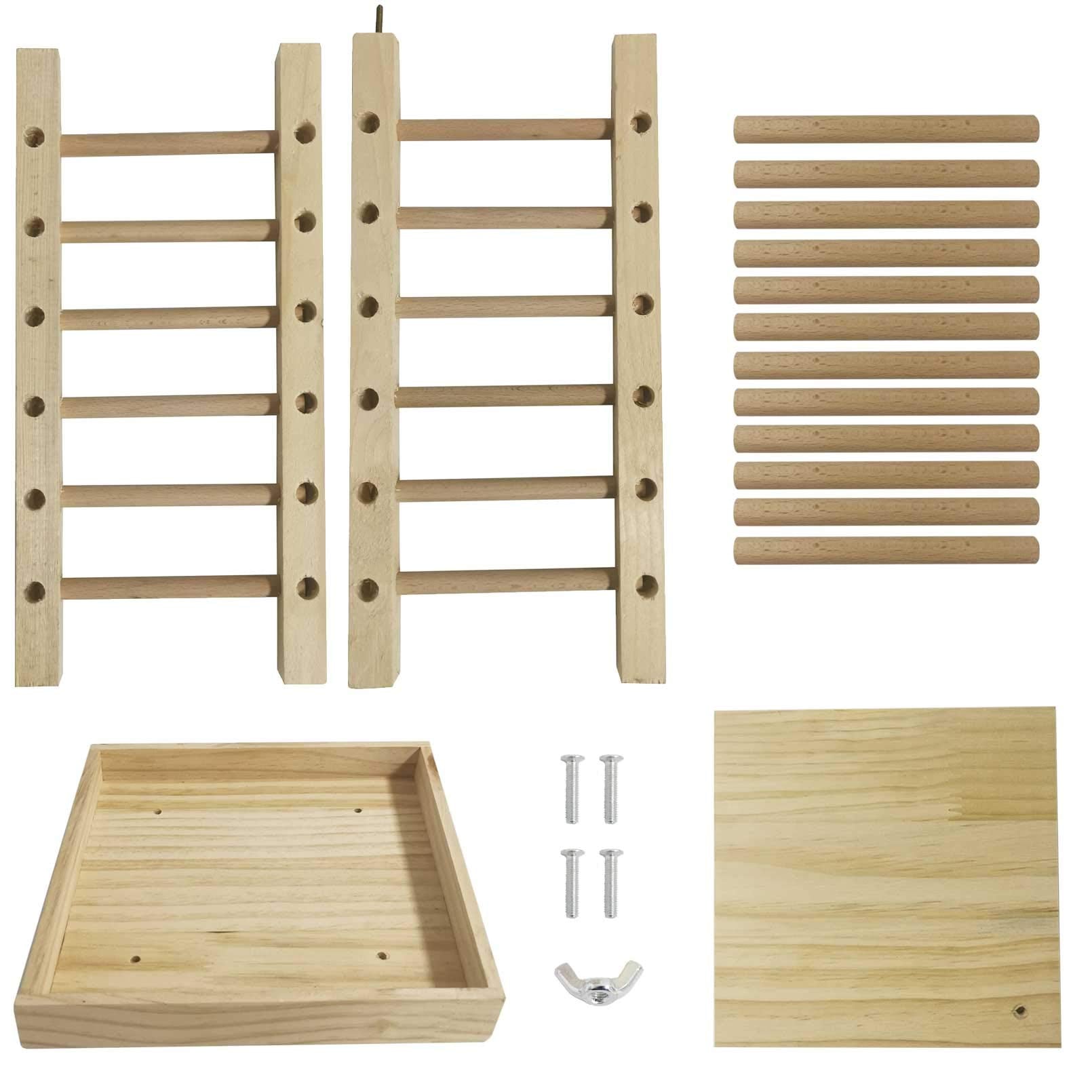 Kathson removable hay rack; simplifies cleaning and relocation.