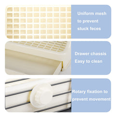 Kathson side grates prevent splash and litter spread for tidier enclosures.