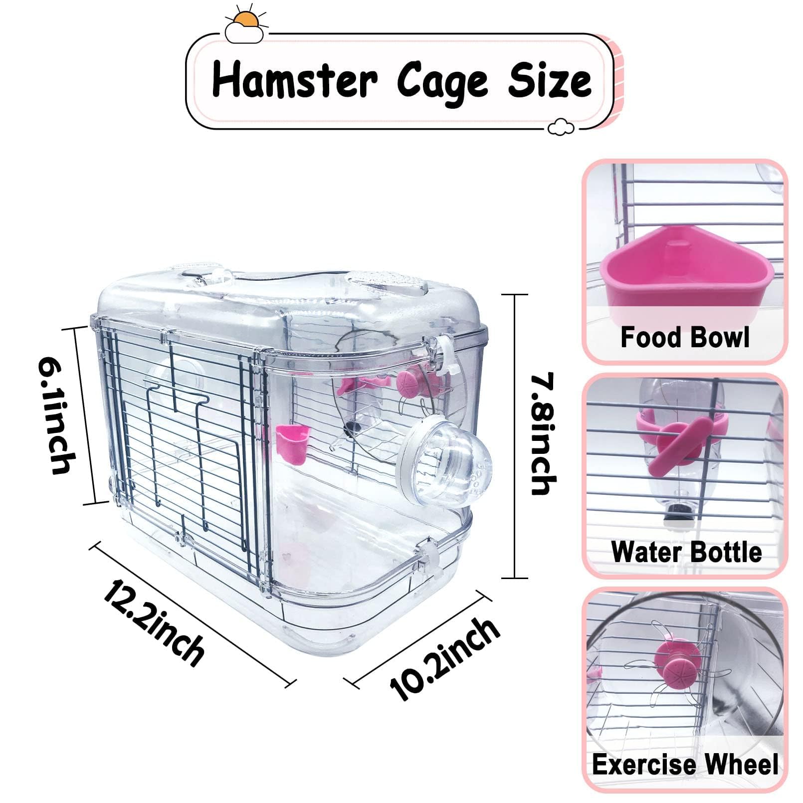 Kathson transparent panorama offers clear visibility to observe pet activity.