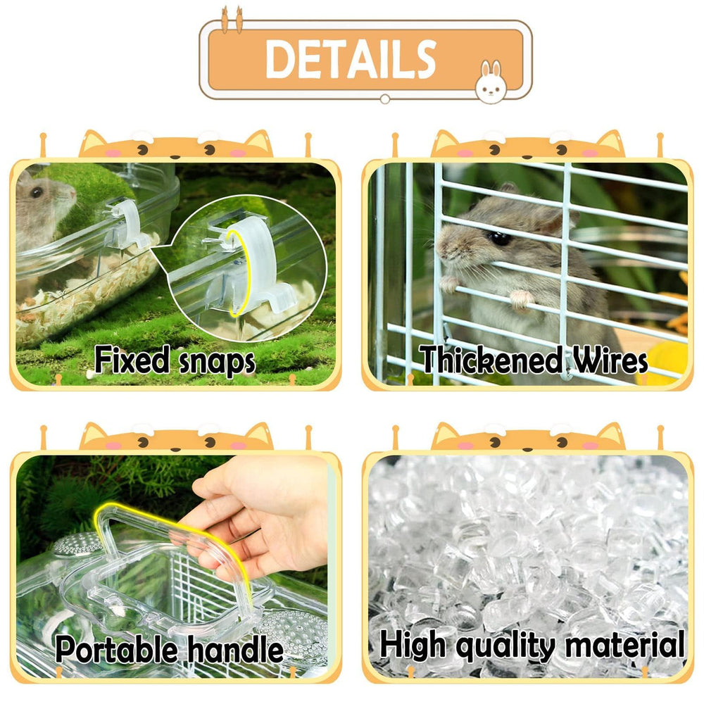 Kathson cage ventilation wire mesh ensures airy, comfortable housing for small pets.