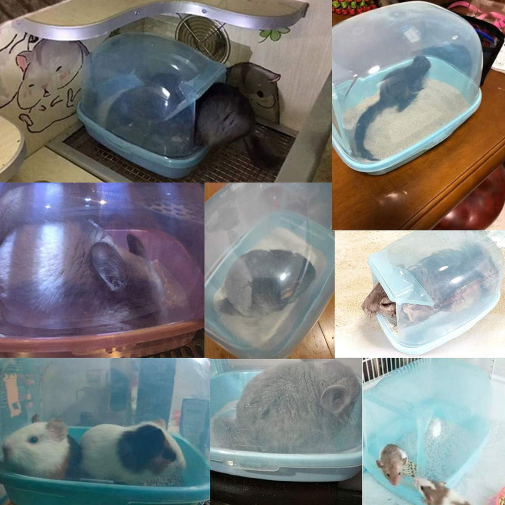 Kathson 7x7x9 small animal sand bath fits compact habitats.