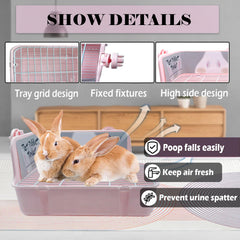 Kathson small animal toilet pink open design improves ventilation