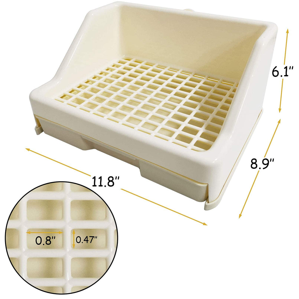 Kathson small pet potty corner tray with easy-clean drawer for quick waste removal.