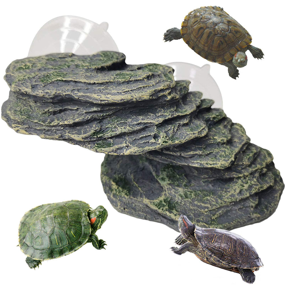 Kathson Turtle Basking Platform front view shows a sunning perch for tiny reptiles.