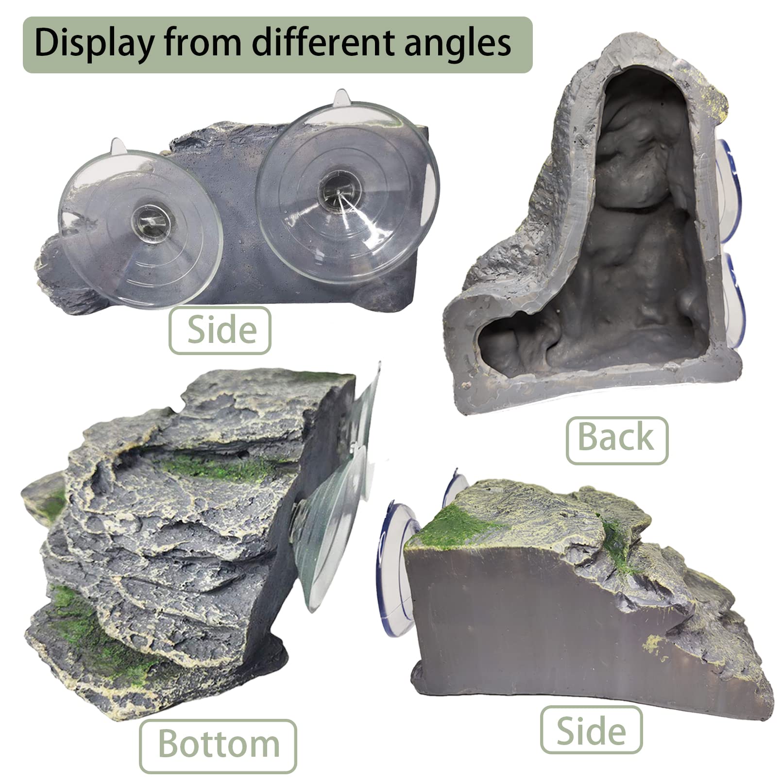 Kathson Turtle Basking Platform textured detail reveals lifelike stone appearance.