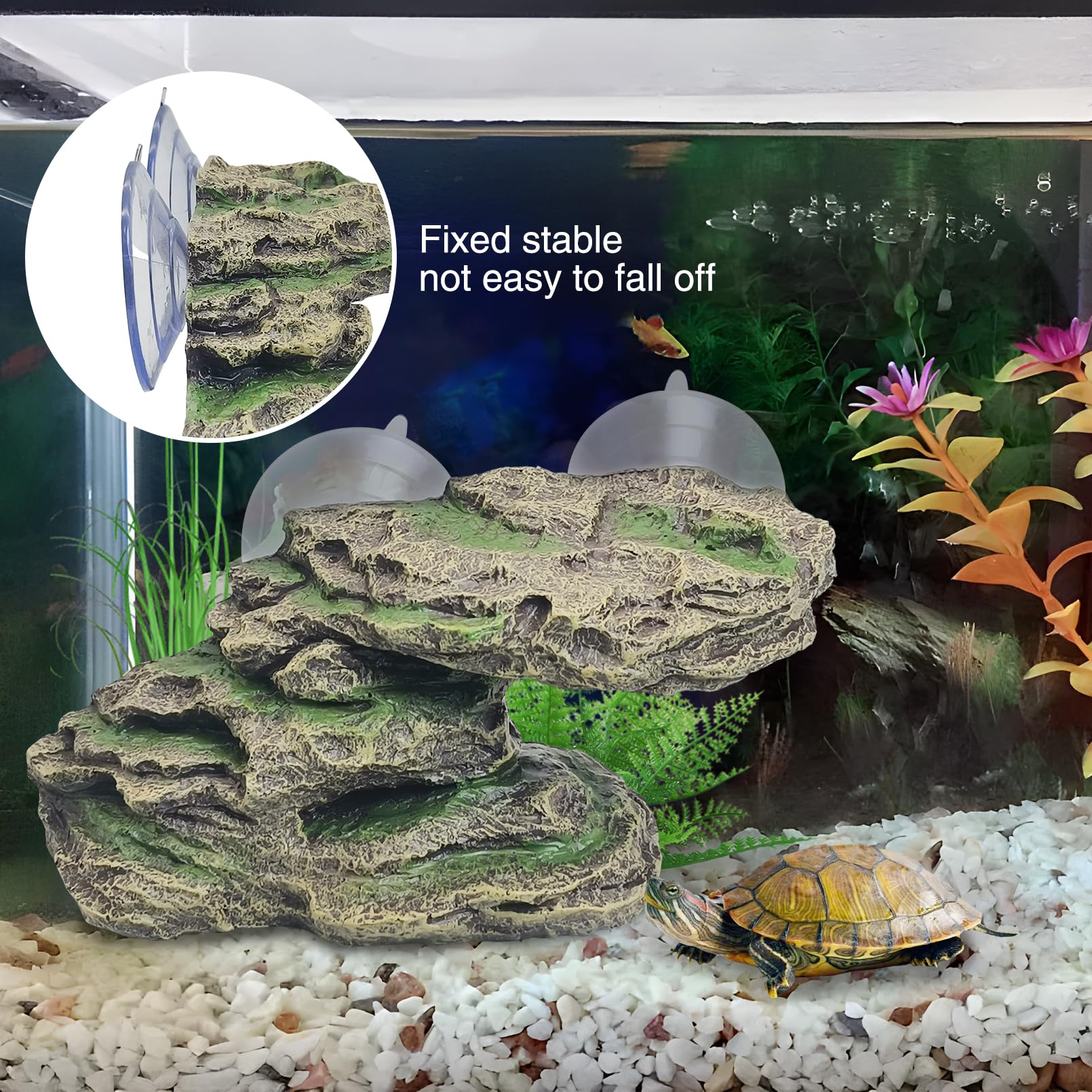 kathson Turtle Platform: natural rock appearance fits any habitat