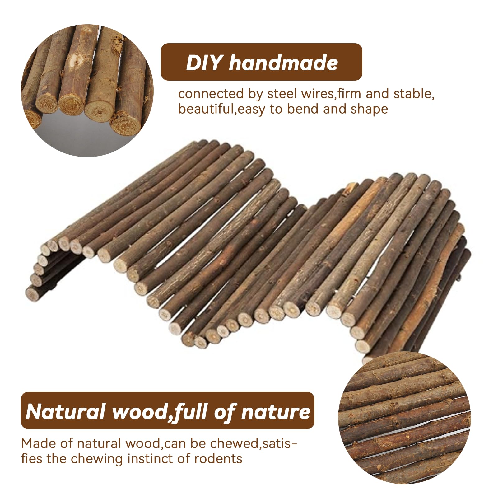 Kathson durable wood bridge resists chewing and provides long-lasting enrichment.