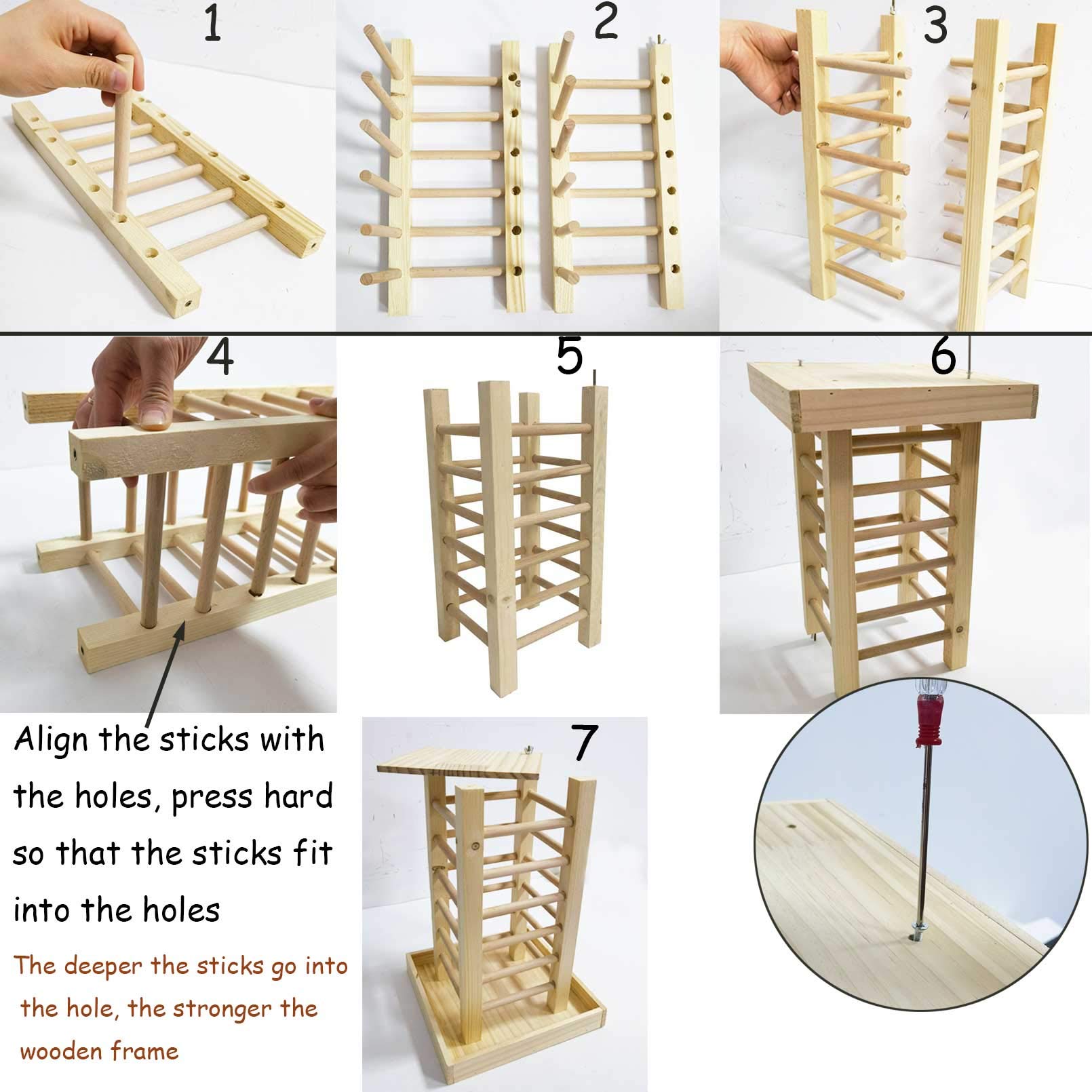 Kathson wooden hay feeder; easy-install for quick setup.