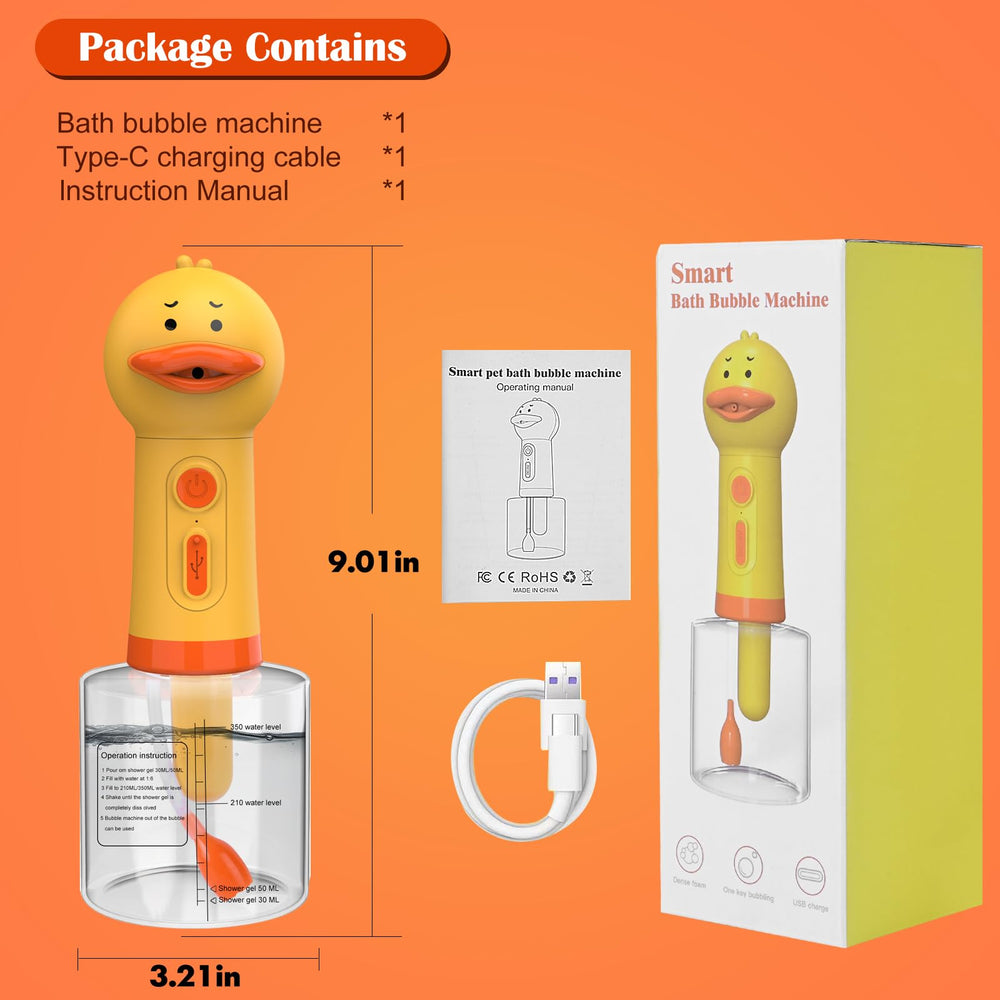 Katoggy cute duck design makes pet and kid baths more enjoyable.