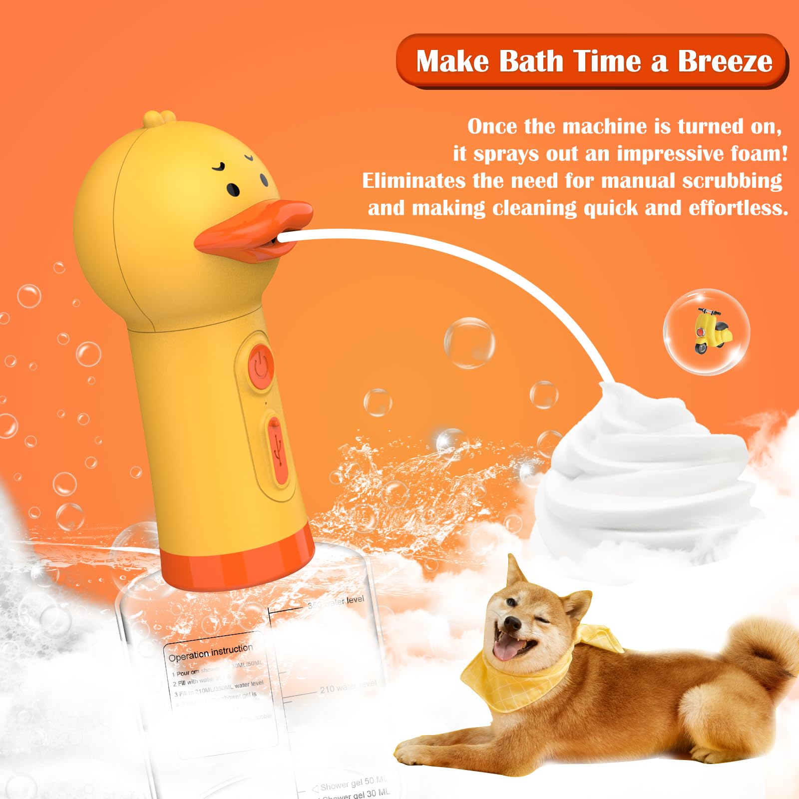 Katoggy foam dispensing in action delivering dense foam for thorough cleaning.