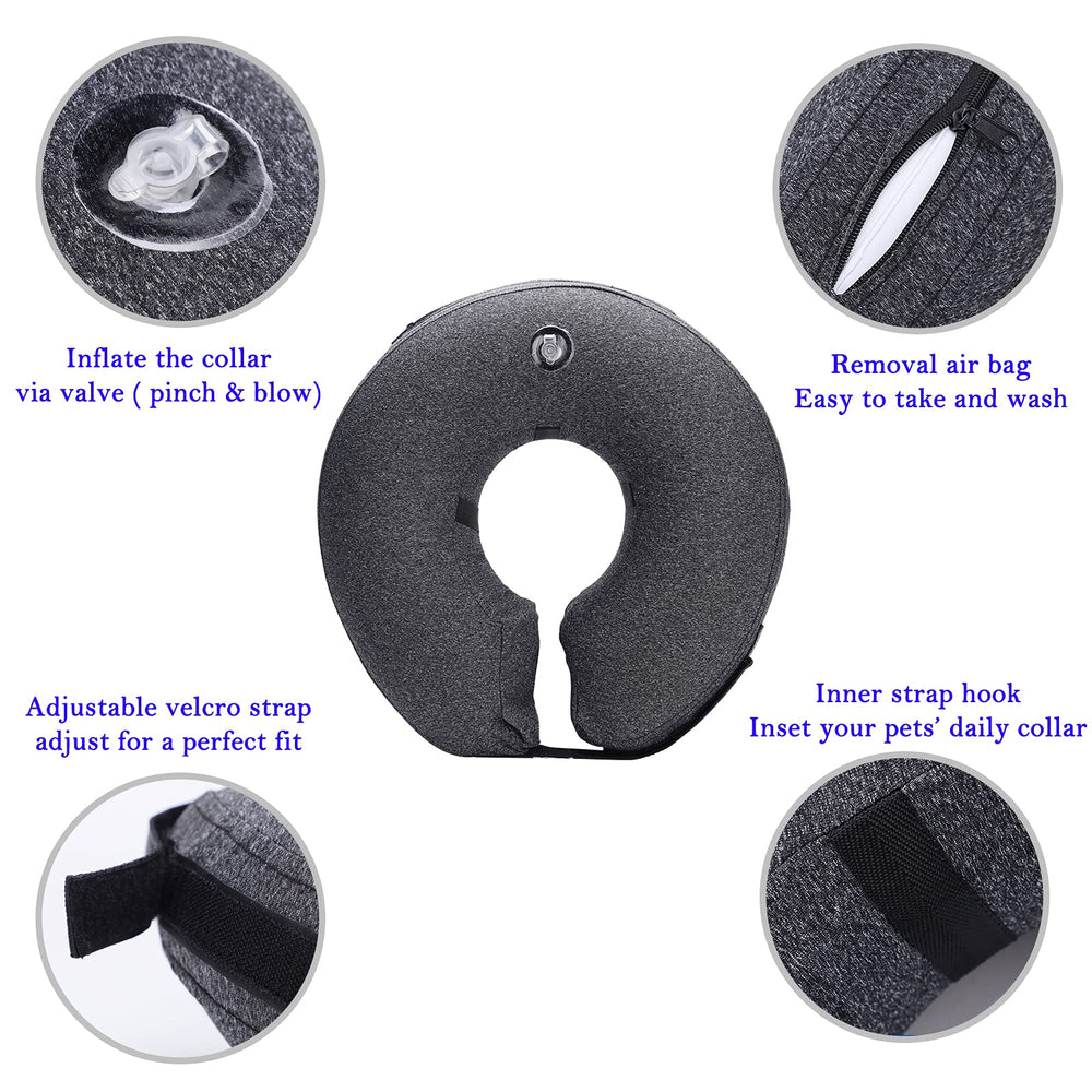 Katoggy XL inflatable dog cone collar fits large breeds comfortably