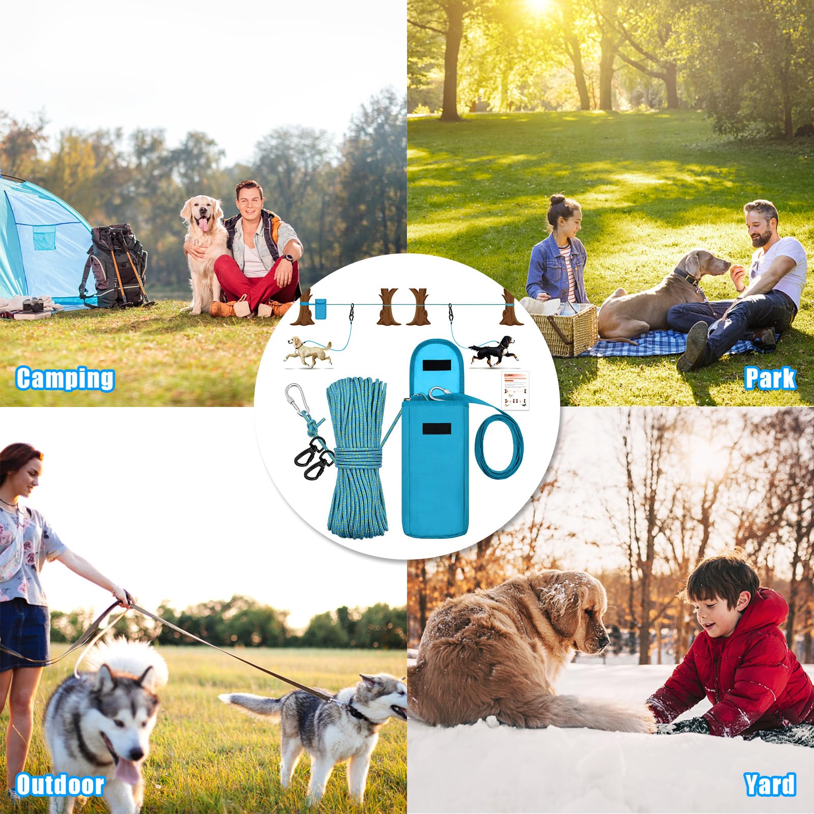 KATOLK camping-ready dog runner used outdoors for training and play.