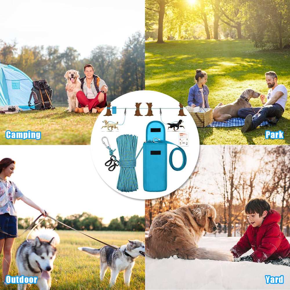 KATOLK camping-ready dog runner used outdoors for training and play.