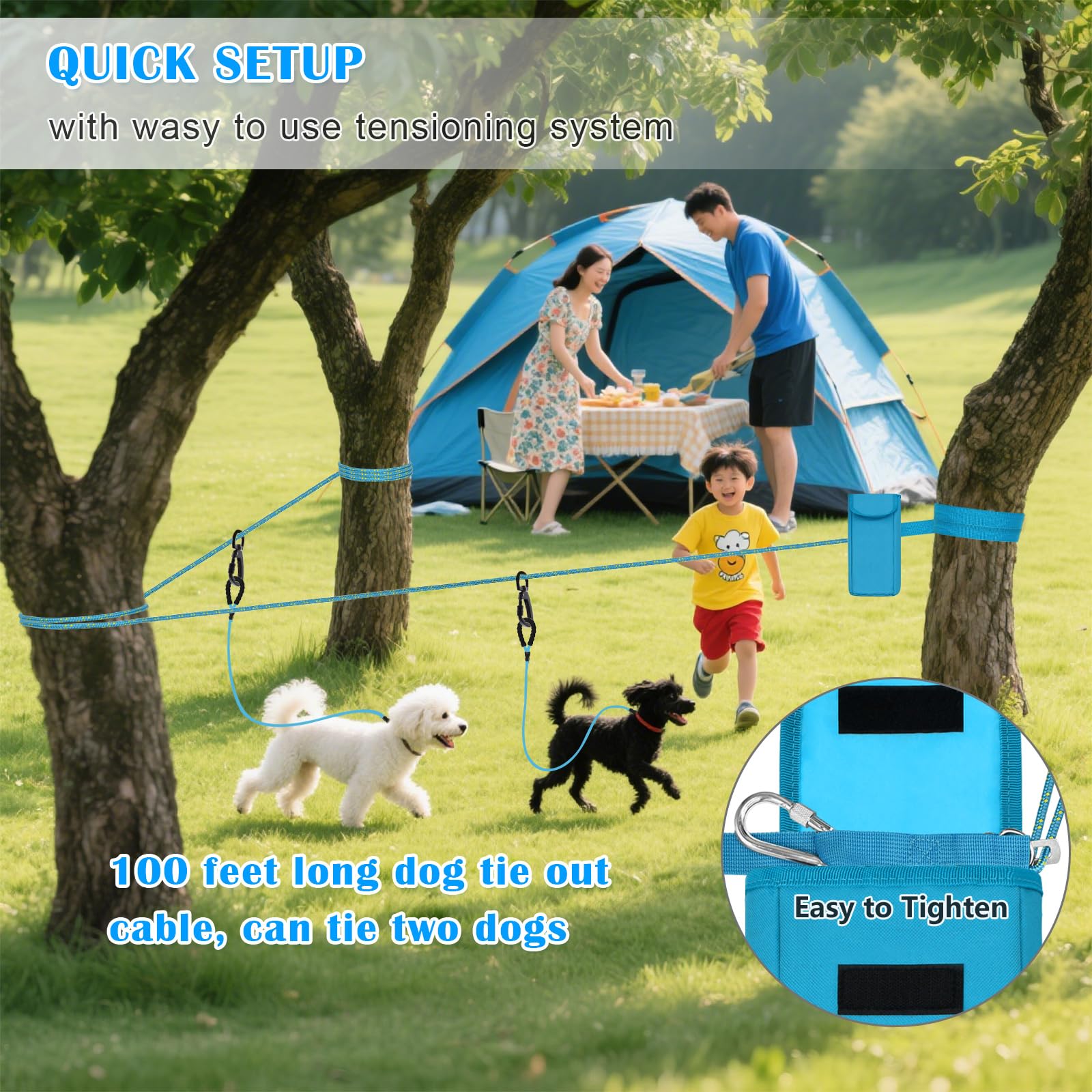 KATOLK Knot-a-Hitch dog hitching system simplifying setup and adjustment.