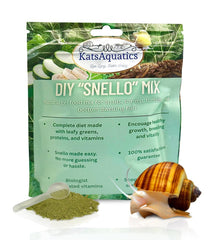 KatsAquatics Nourish Snello Powder bottle ready for feeding, supports a complete diet.