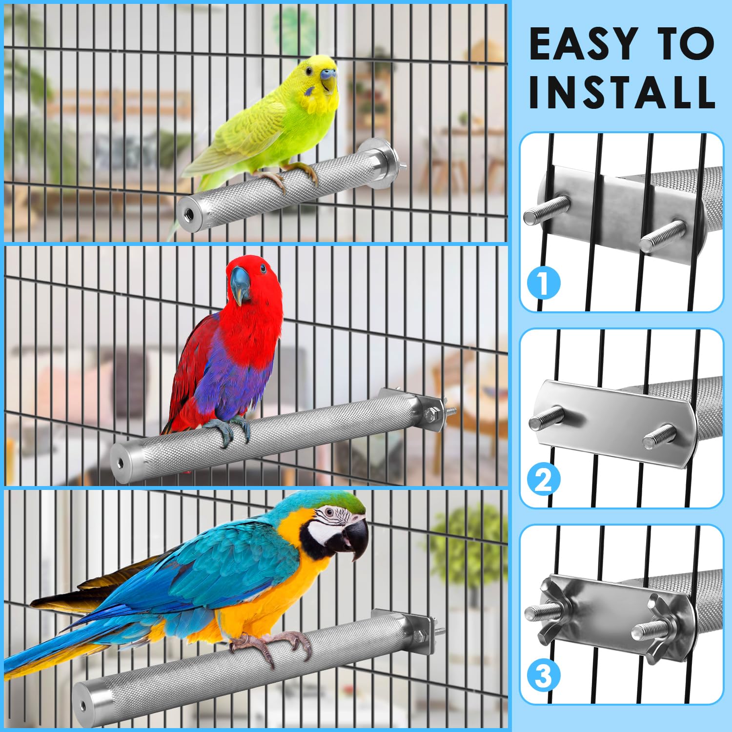 KATUMO African Grey parrot perch durable design for long-lasting use