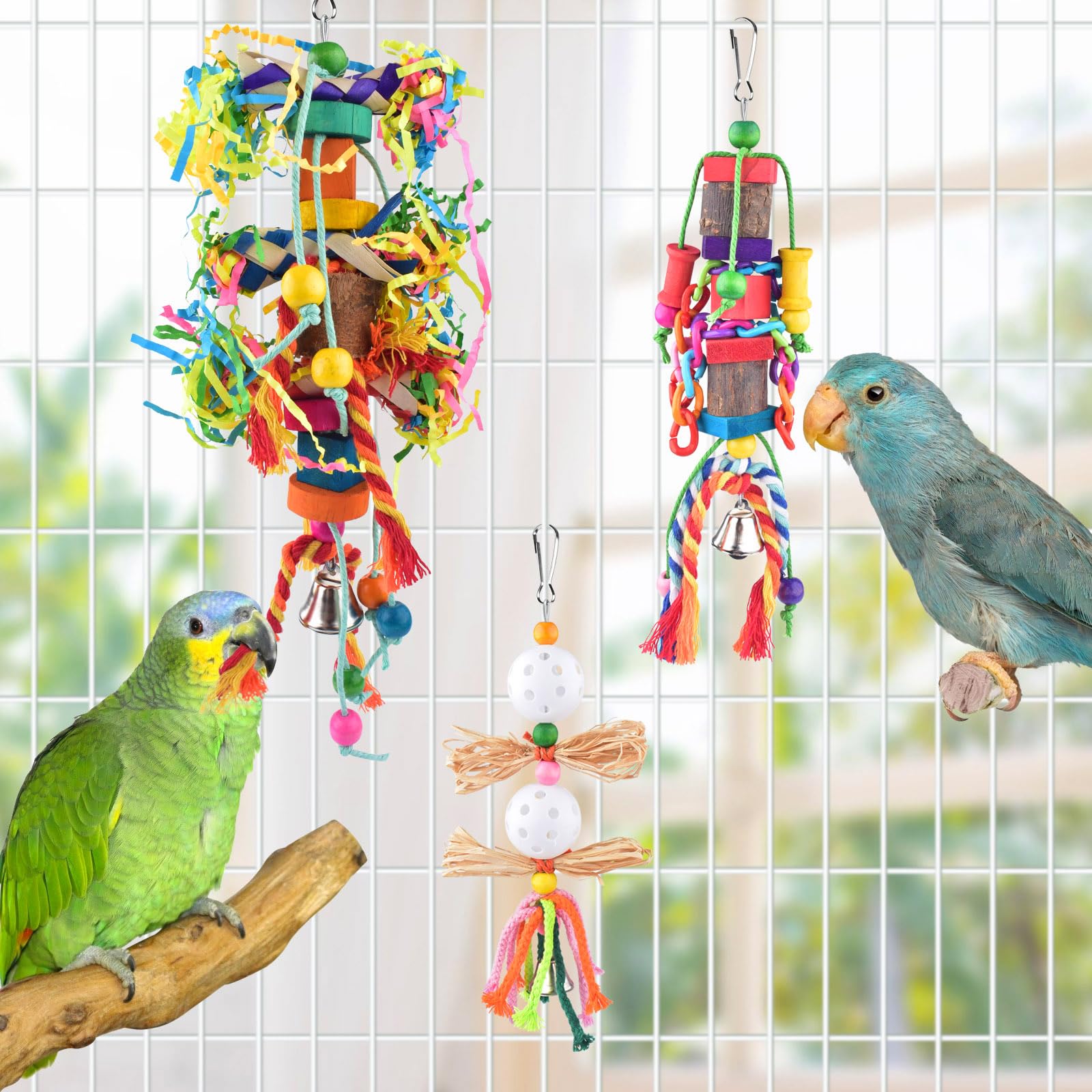 KATUMO durable climbing ladder helps birds stretch and exercise safely.