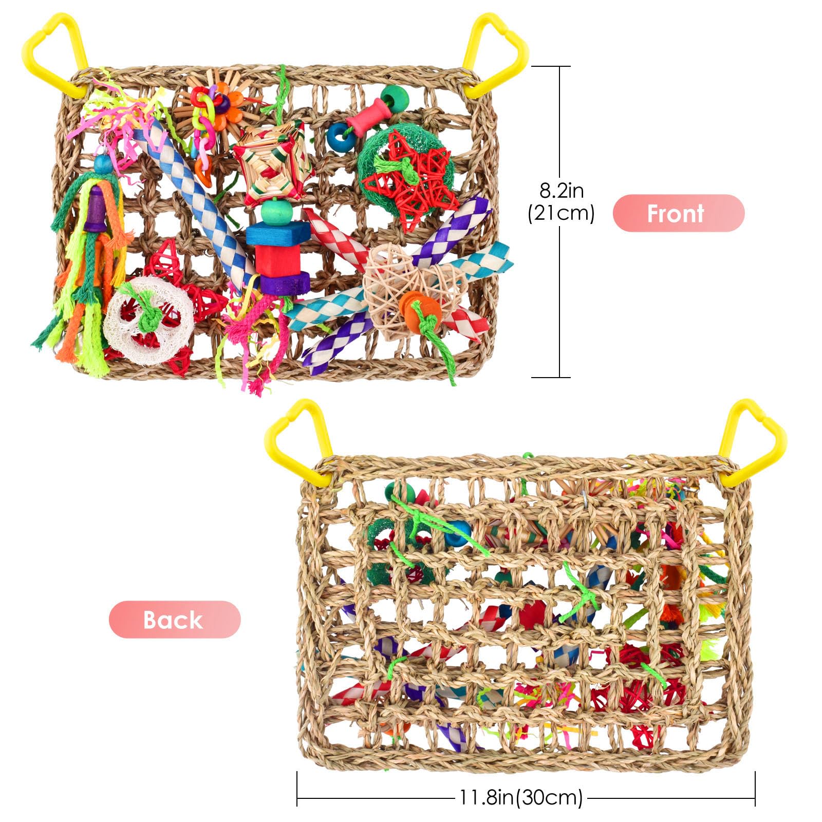 KATUMO foraging mat with colorful chews keeps finches engaged.
