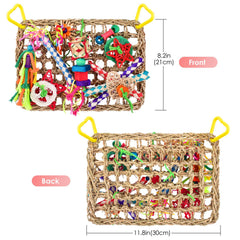 KATUMO foraging mat with colorful chews keeps finches engaged.