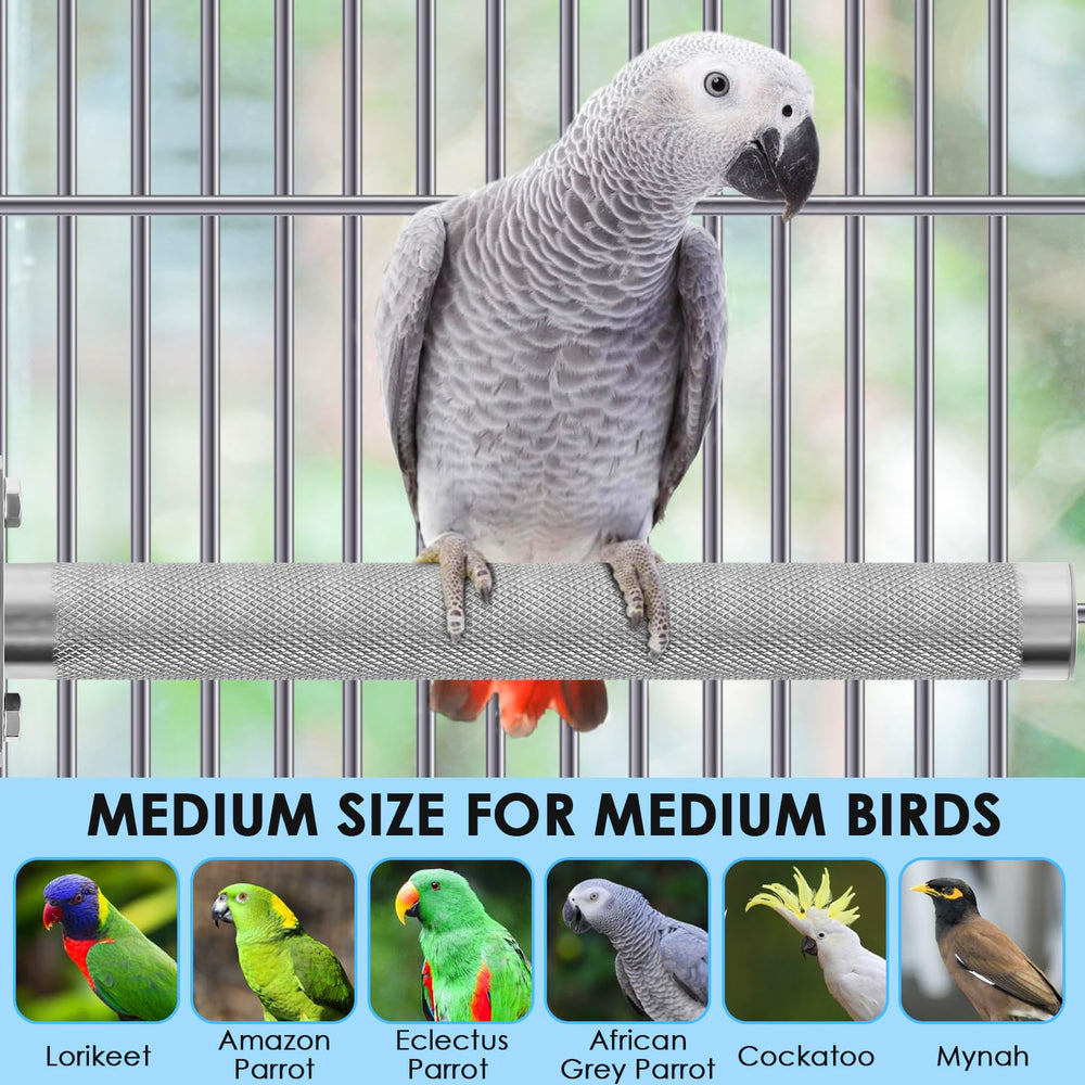 KATUMO parrot perch in cage demonstrates flexible placement options