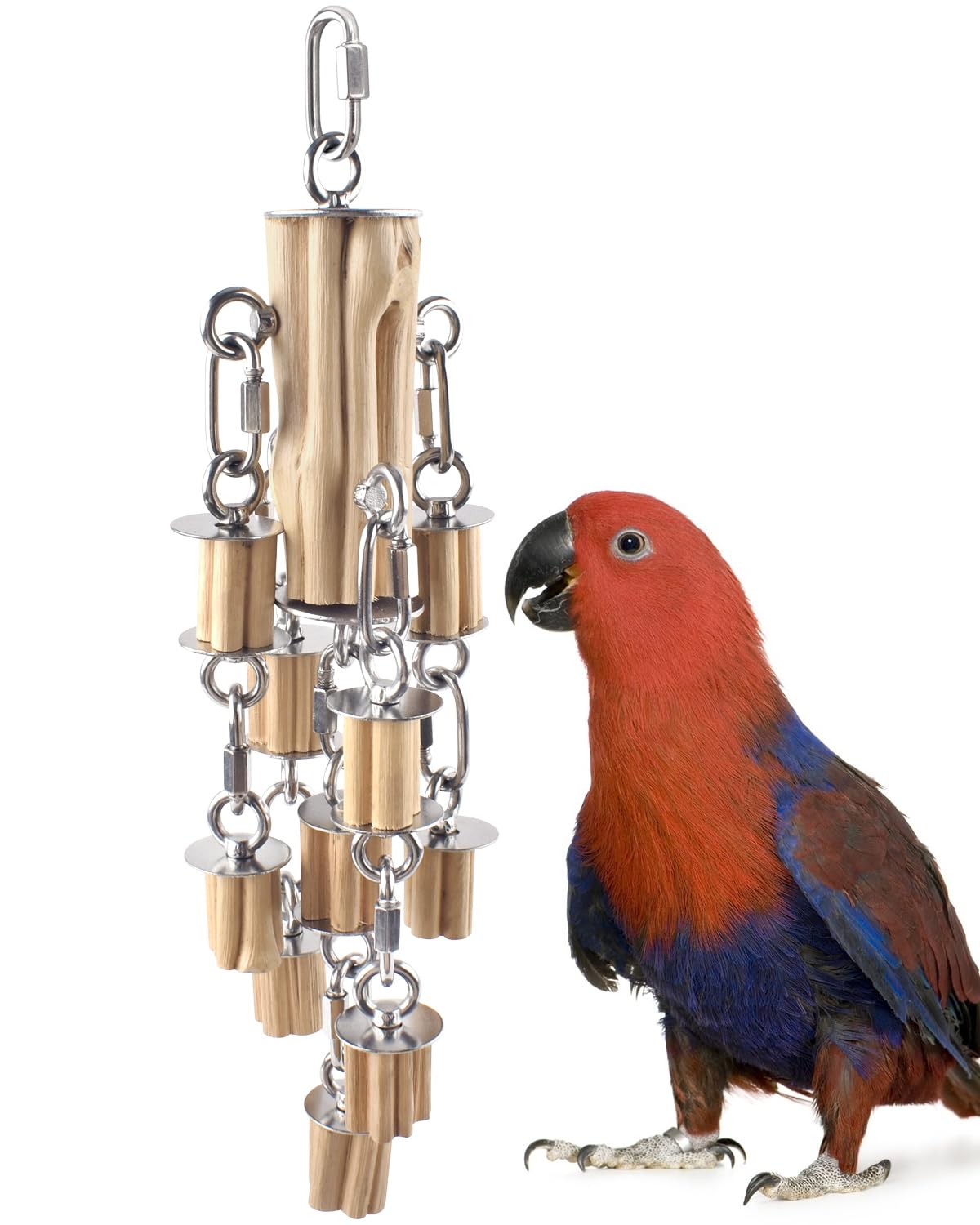 KATUMO parrot toy with detachable parts for interactive play in large birds.