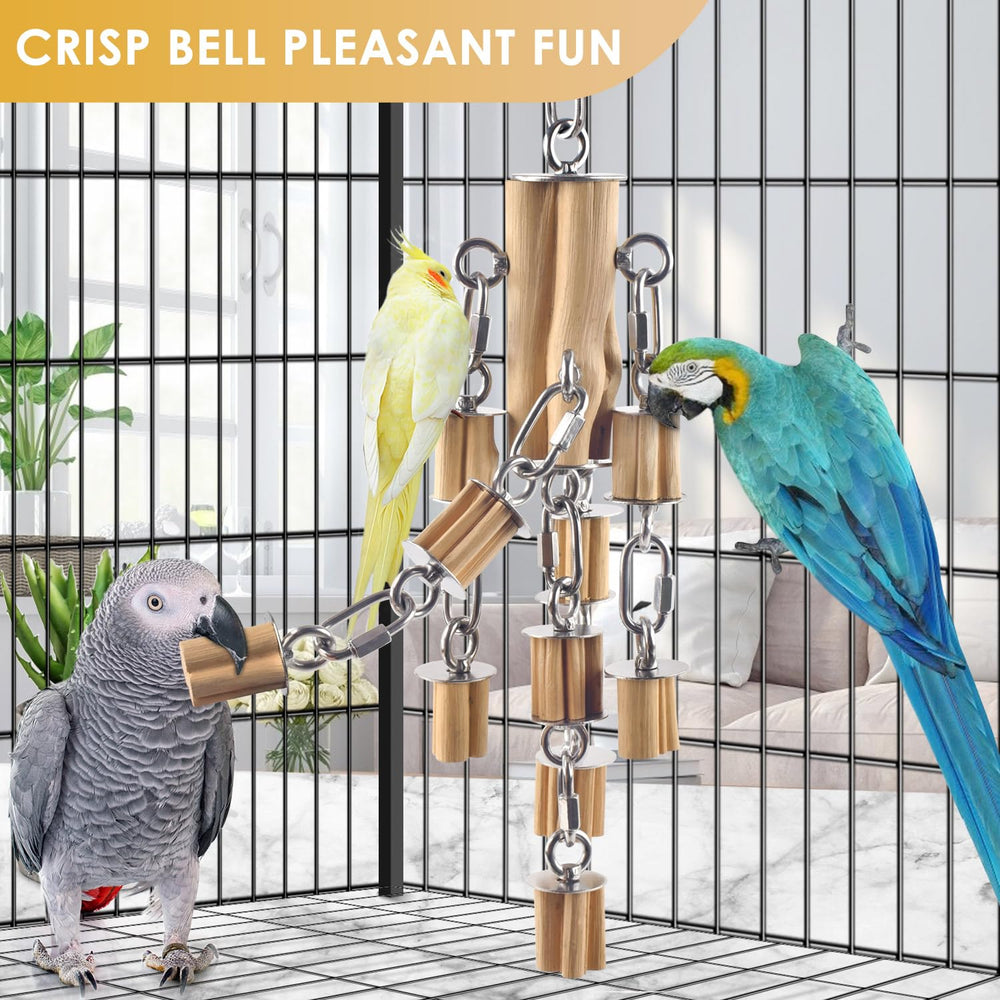 KATUMO parrot toy hanging design enables easy cage mounting and reach.